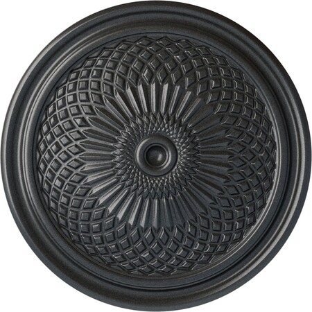 Ekena Millwork Trinity Ceiling Medallion (Fits Canopies up to 3"), Hand-Painted Pewter, 22"OD x 1 3/4"P CM22TNPES